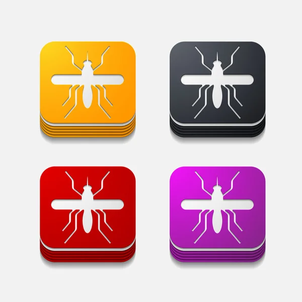 Concept d'application, moustique, insecte — Image vectorielle