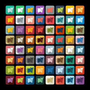 Flat design, cow, livestock, farm