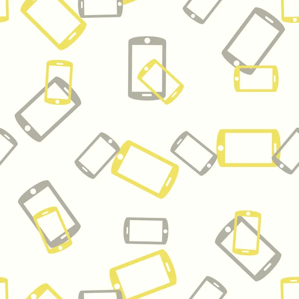 Fondo sin costuras: smartphone — Vector de stock