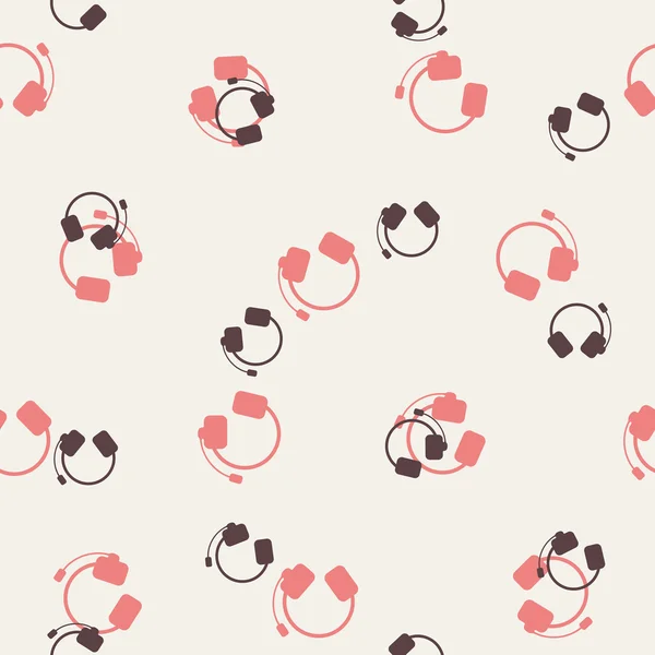 Fondo sin costuras: auriculares — Vector de stock