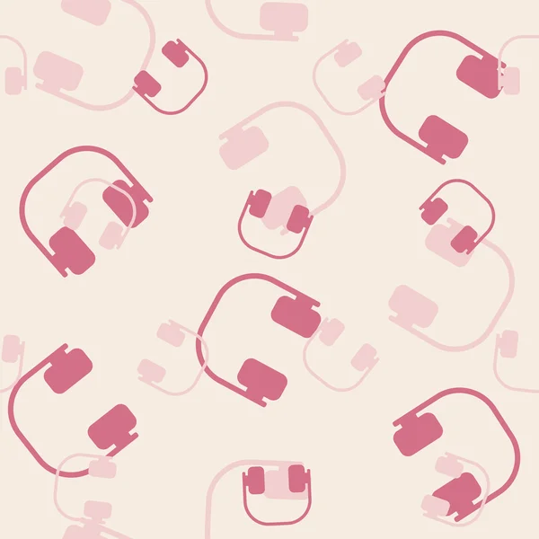 Fondo sin costuras: auriculares — Vector de stock