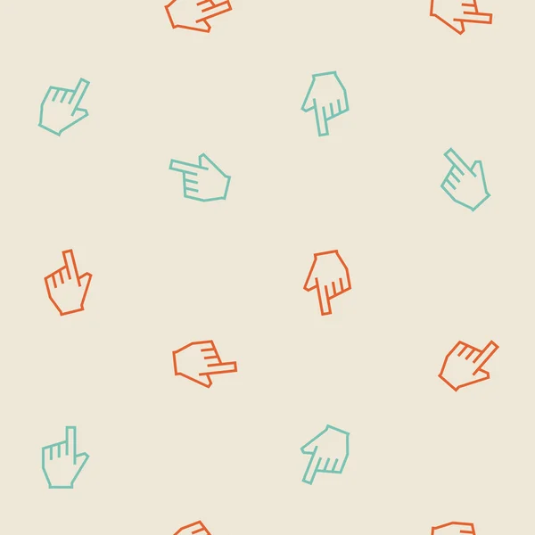 Fondo sin costuras: mano — Vector de stock