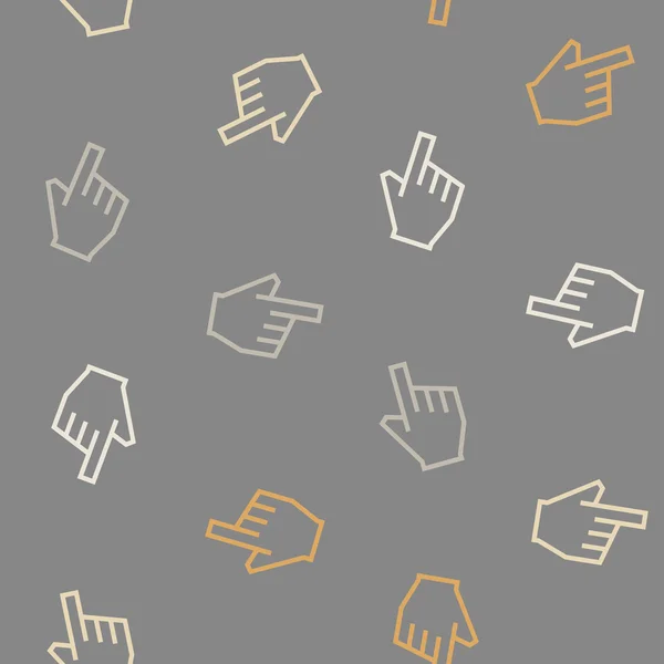 Seamless background: hand — Stock Vector