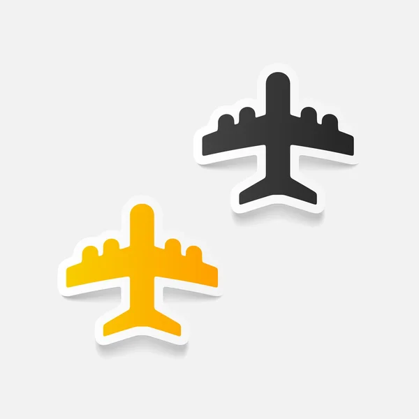 Realistic design element: plane — Stock Vector