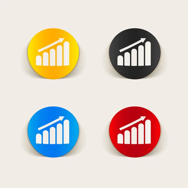 Realistic design element: chart — Stock Vector