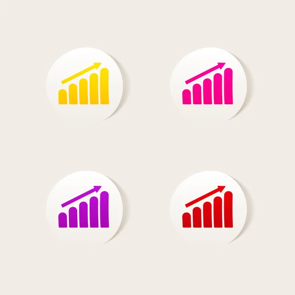 Realistic design element: chart — Stock Vector