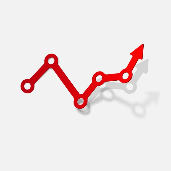 Realistic design element: chart — Stock Vector