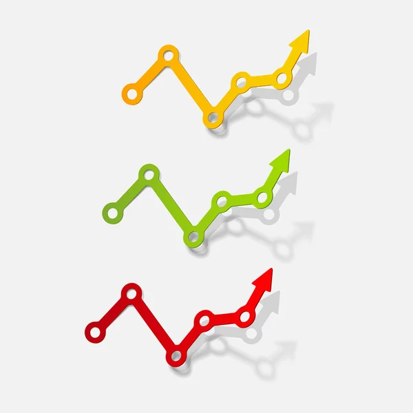 Elemento di design realistico: grafico — Vettoriale Stock