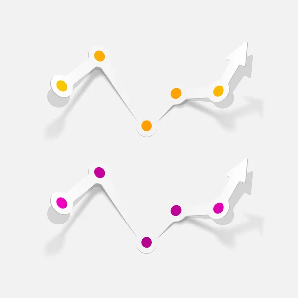 Realistic design element: chart — Stock Vector