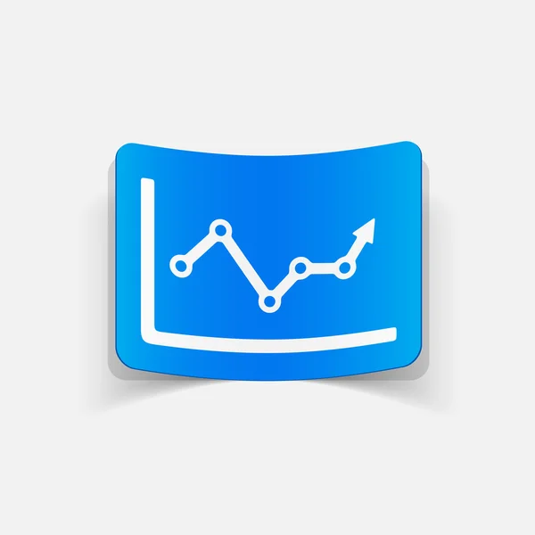 Realistic design element: chart — Stock Vector