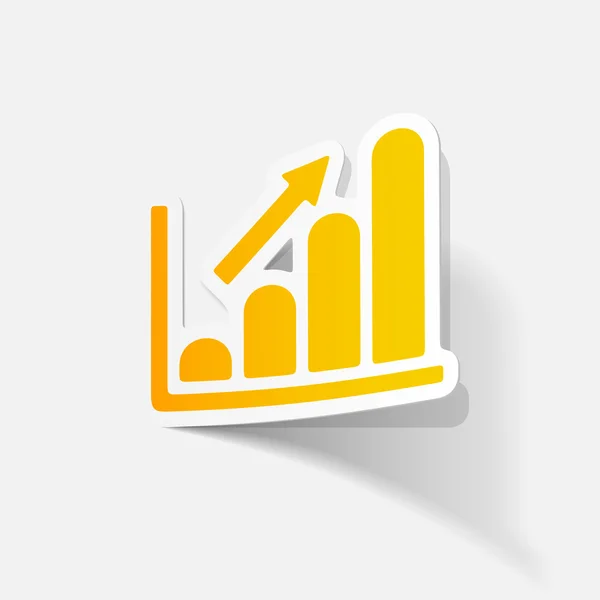 Realistic design element: chart — Stock Vector