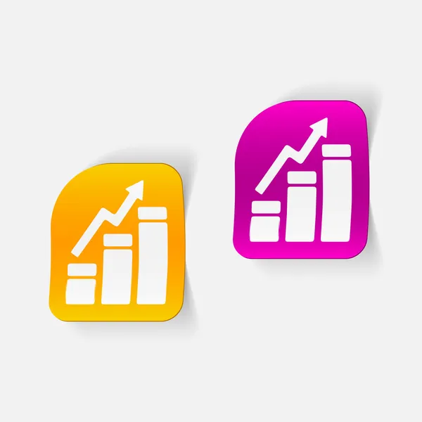 Realistic design element: chart — Stock Vector