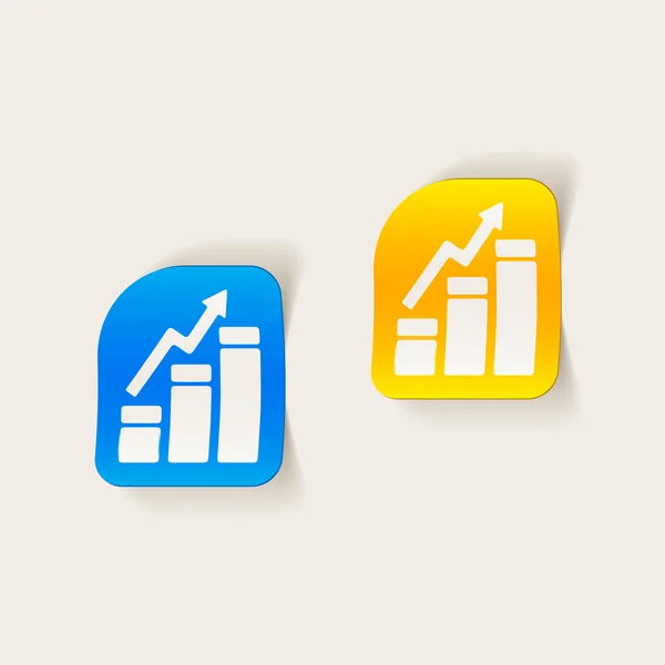 Realistic design element: chart — Stock Vector