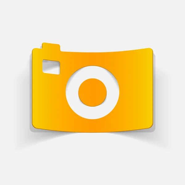 Elemento di design realistico: fotocamera — Vettoriale Stock