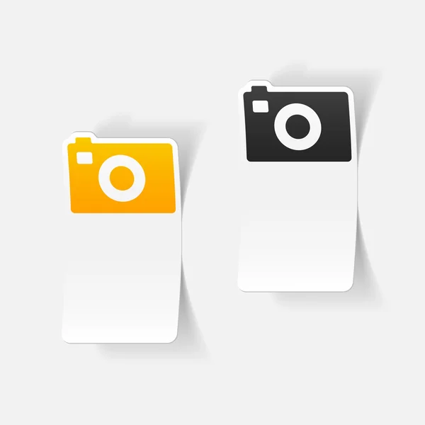 Elemento di design realistico: fotocamera — Vettoriale Stock