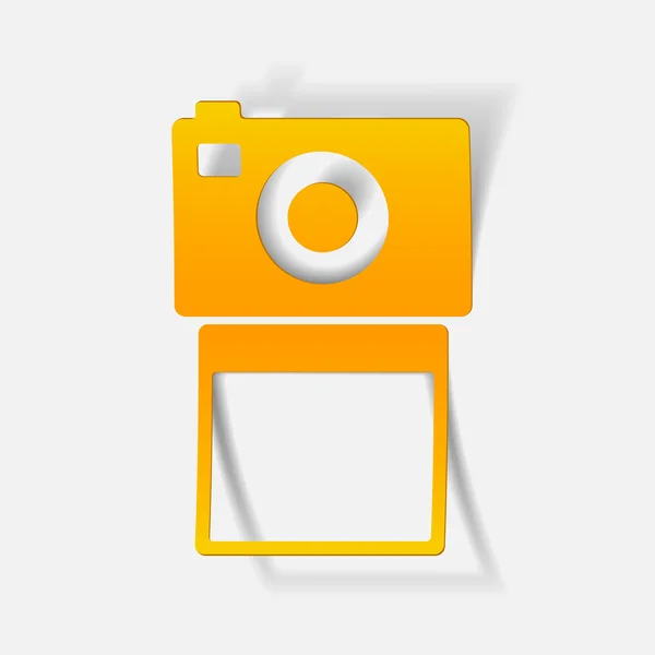 Elemento di design realistico: fotocamera — Vettoriale Stock