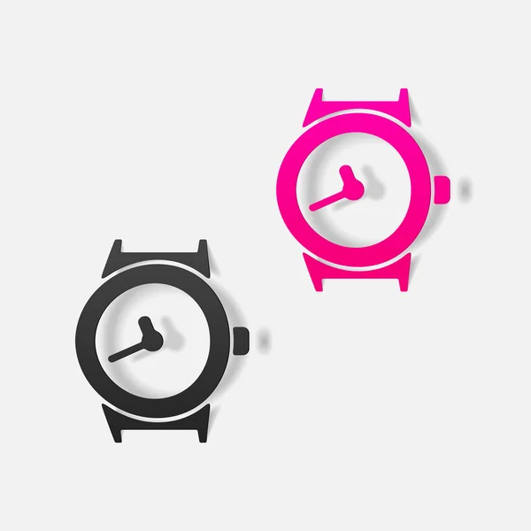 Elemento de diseño realista: reloj — Archivo Imágenes Vectoriales