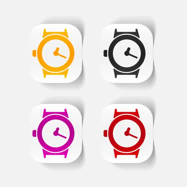 Realistische ontwerpelement: horloge — Stockvector