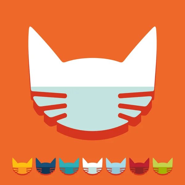 Flat design: cat — Stock Vector