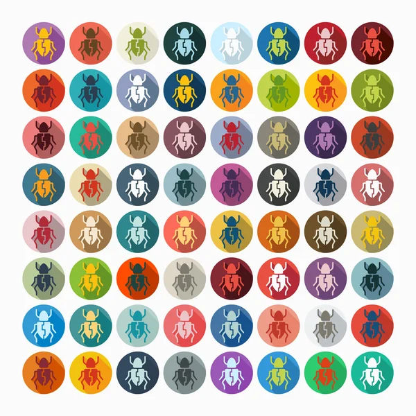 Conception plate : scarabée — Image vectorielle