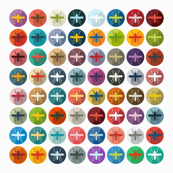 Conception plate : moustique — Image vectorielle