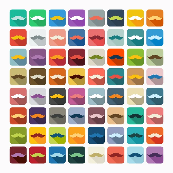 Projeto liso: bigode —  Vetores de Stock