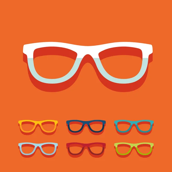 Płaska konstrukcja: okulary — Wektor stockowy