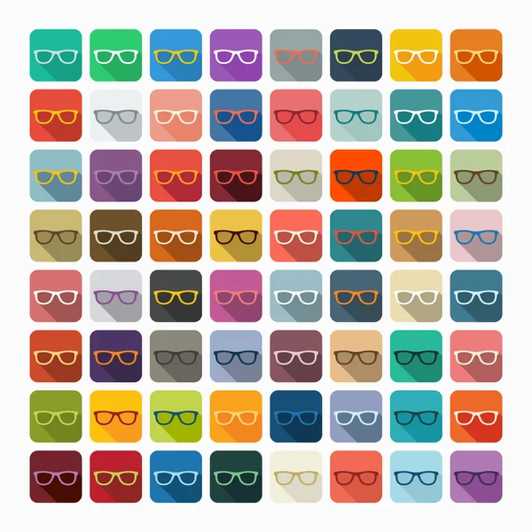 Design plat : lunettes — Image vectorielle