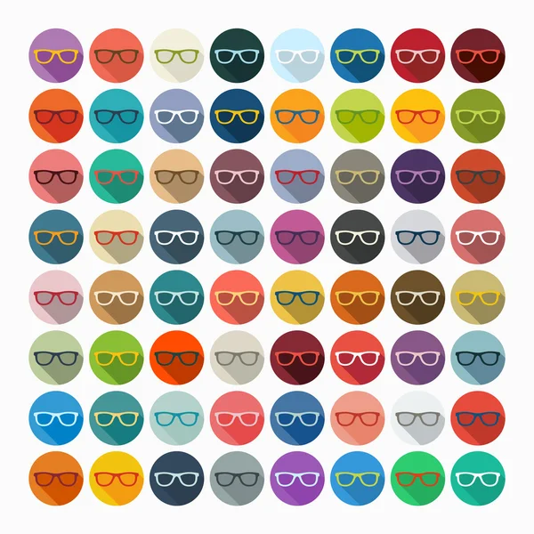 Design piatto: occhiali — Vettoriale Stock