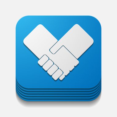 kare düğme: el sıkışma