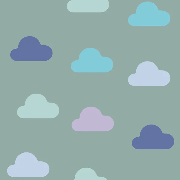 Sömlös bakgrund: moln — Stock vektor