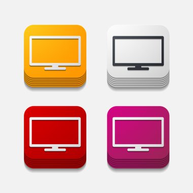 kare düğme: monitör