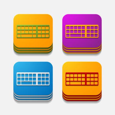 kare düğme: klavye