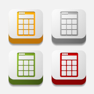 kare düğme: hesap makinesi