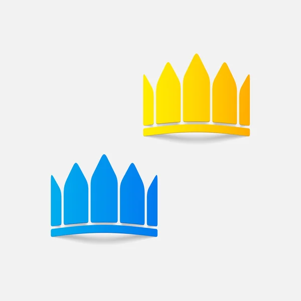 Реалістичний елемент дизайну: корона — стоковий вектор