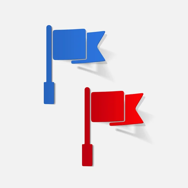 Elemento de diseño realista: bandera — Vector de stock
