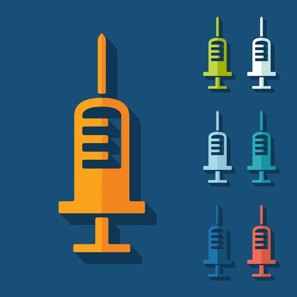 Diseño plano: jeringa — Archivo Imágenes Vectoriales