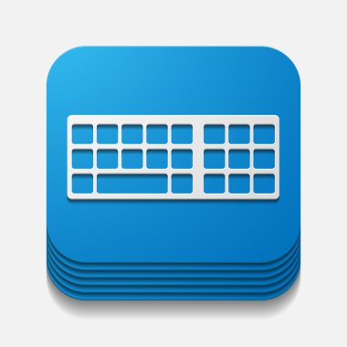 kare düğme: klavye