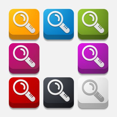 kare düğme: Büyüteç