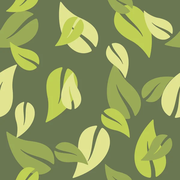 Seamless background: leaf — Stock Vector