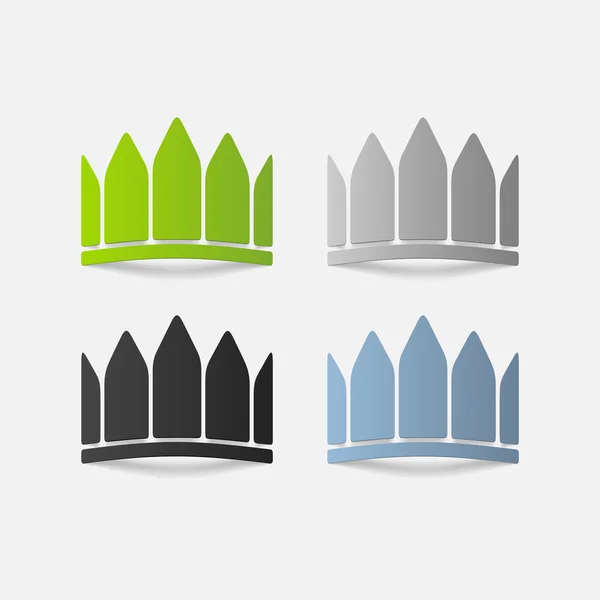 Realistic design element: crown — Stock Vector