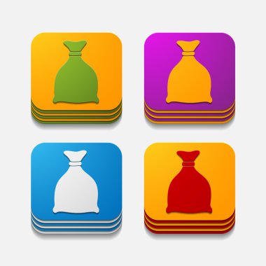 kare düğme: çuval