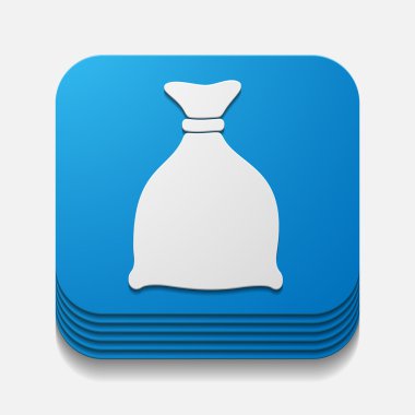 kare düğme: çuval