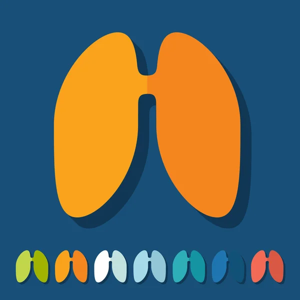 Flat design: lung — Stock Vector