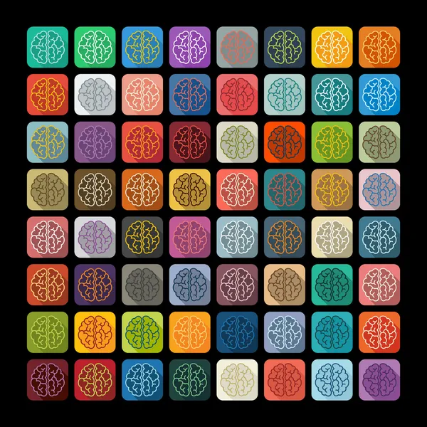 Flat design: brain — Stock Vector