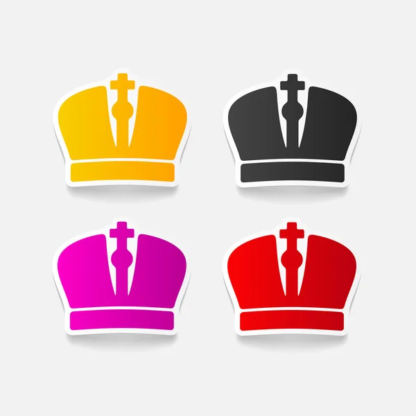 Realistic design element: crown — Stock Vector