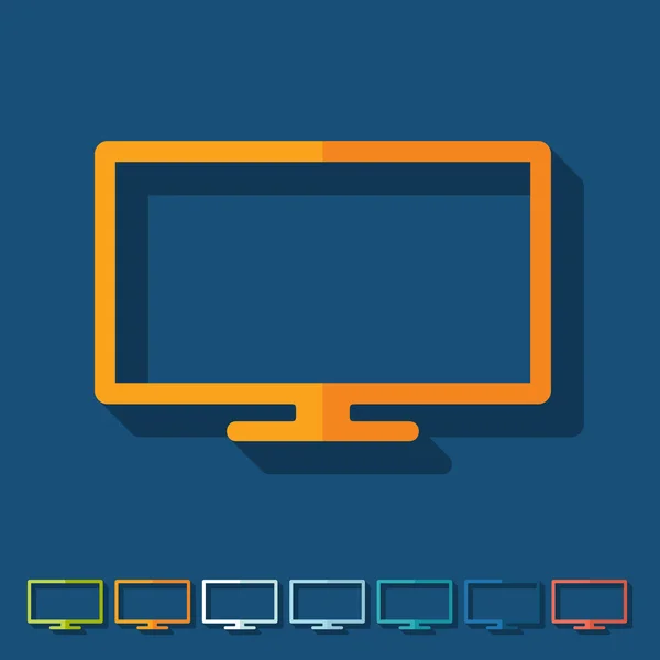 Diseño plano: monitor — Vector de stock