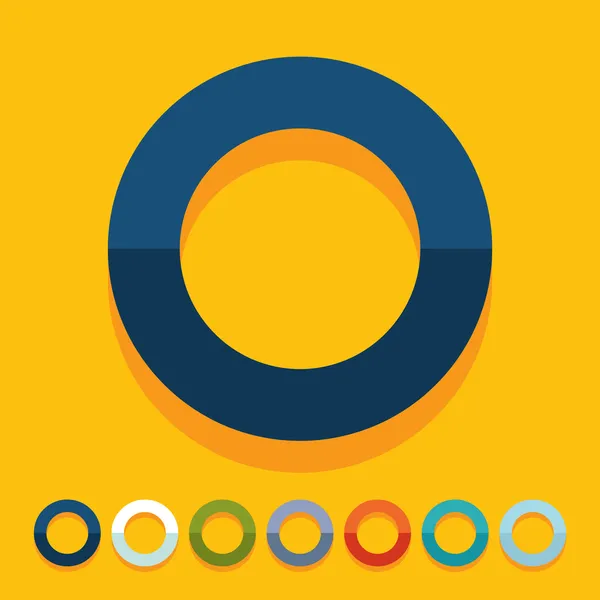 Flat design: circle — Stock Vector