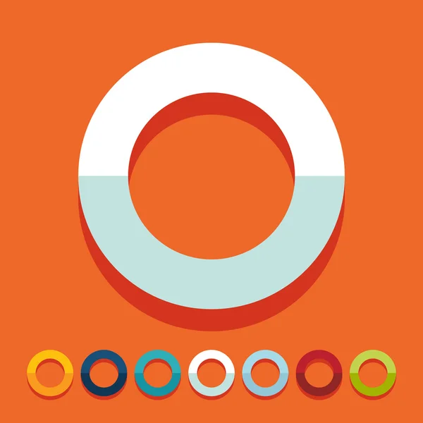 Flat design: circle — Stock Vector