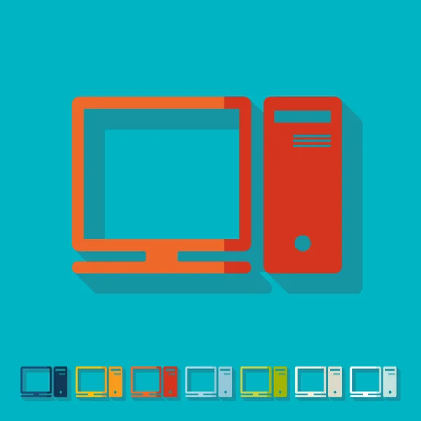 Flat design: computer — Stock Vector